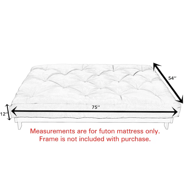 TruPedic Full Granite Grey 12-inch Futon Mattress