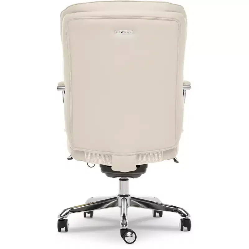 Sutherland Quilted Leather Office Chair with Padded Arms - La-Z-Boy