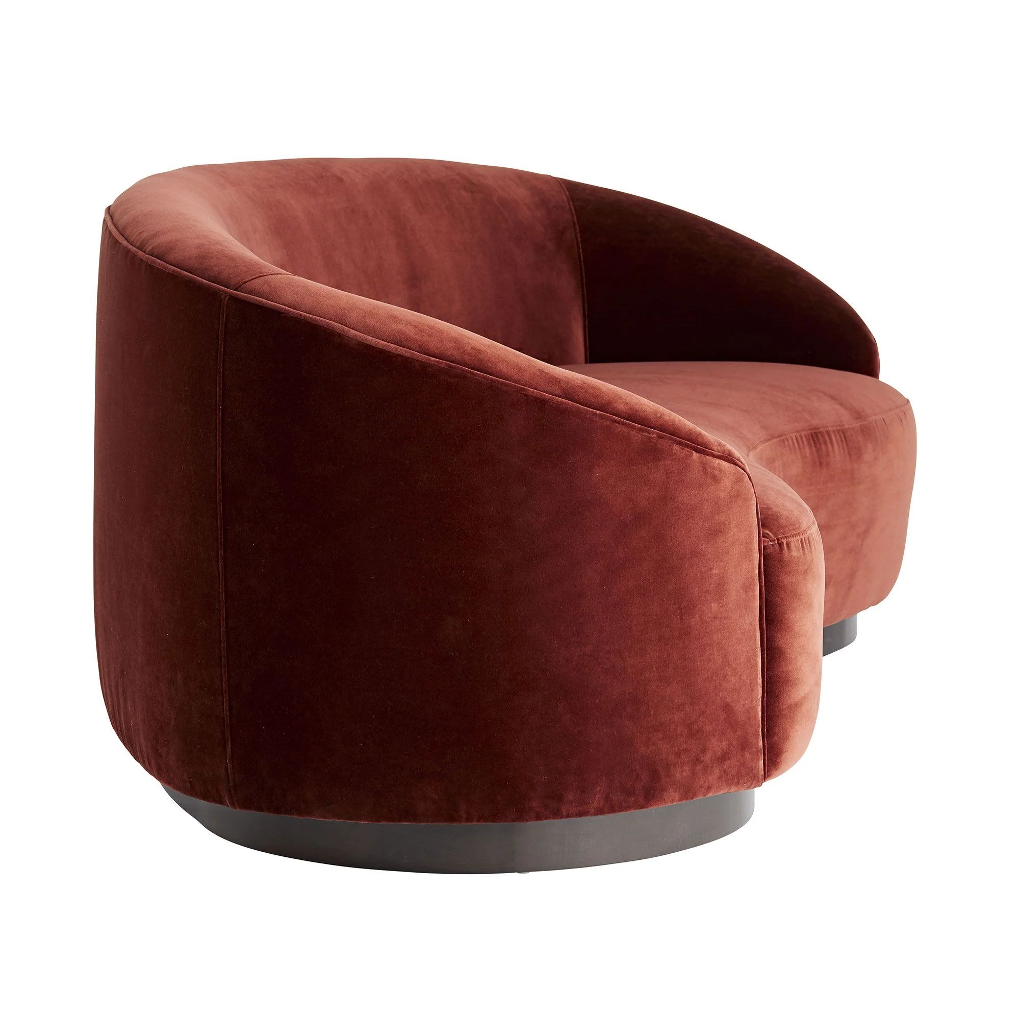 Turner Small Sofa in Paprika Velvet Upholstery