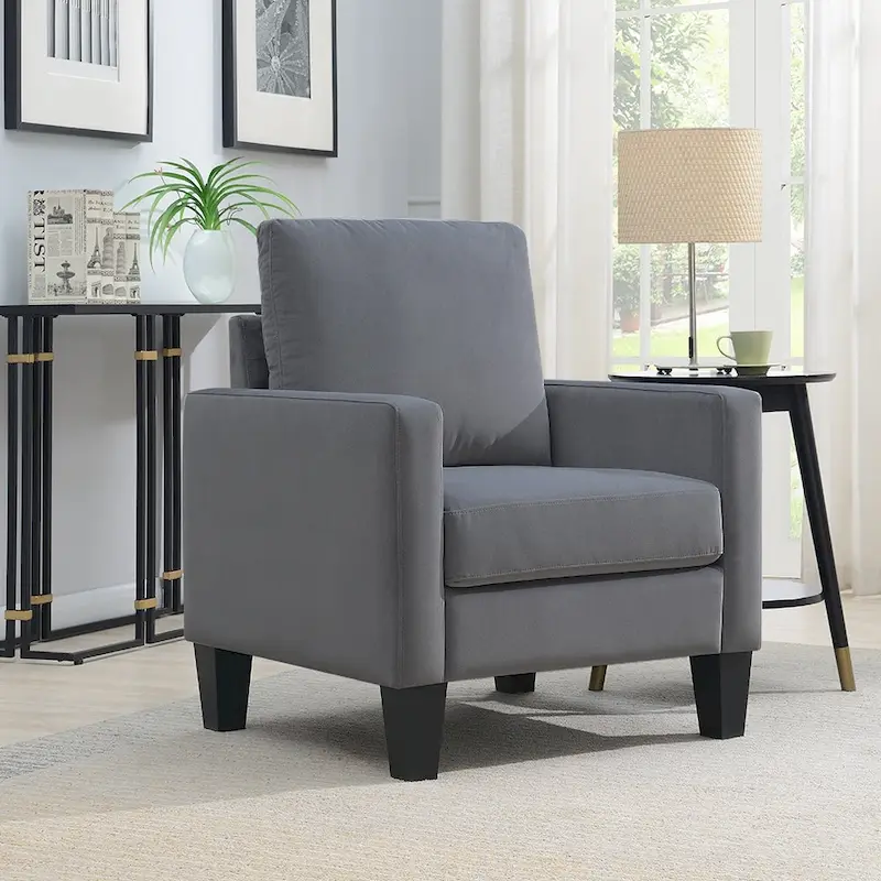 Ally Polyester Mid-Century Arm Chair