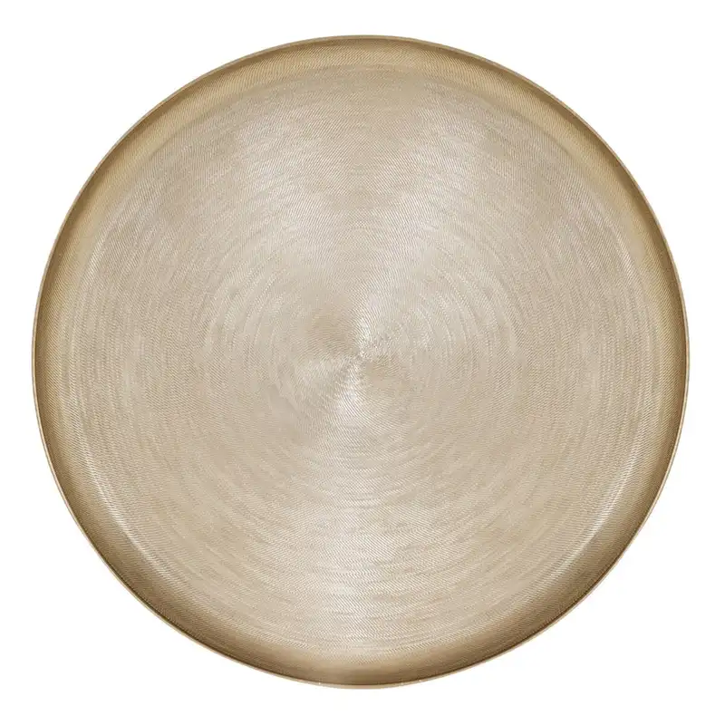 Kate and Laurel Stovring Round Metal Tray - 16  Diameter