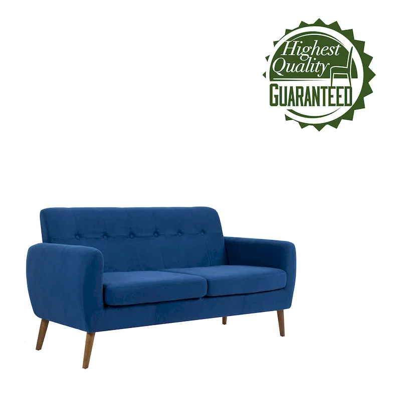 Two-Seater Sofa (Small), Fabric, Rubberwood