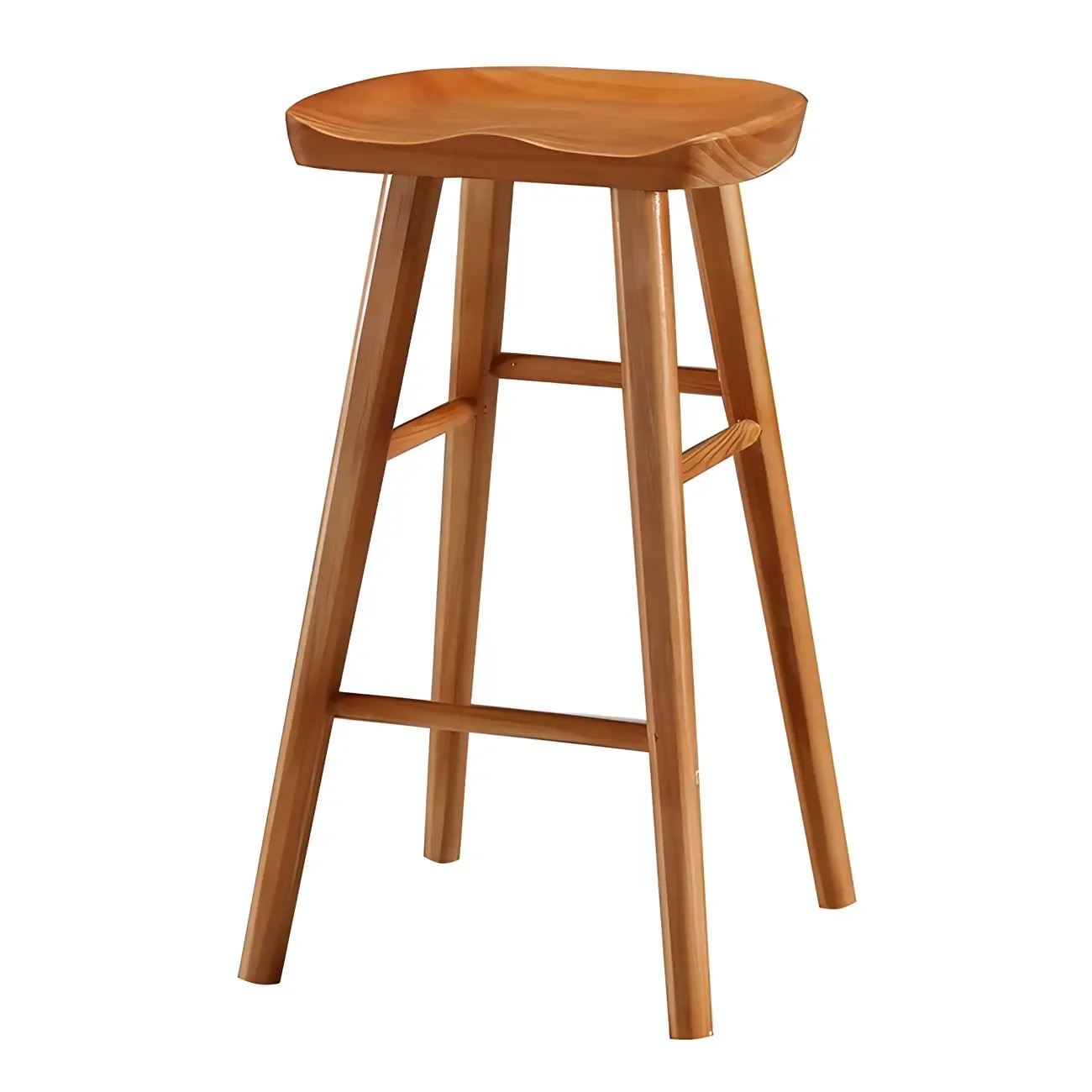 Rustic Saddle Backless Bar Stool Counter Height