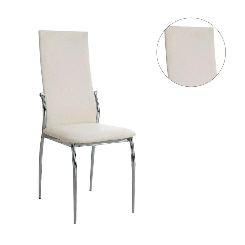 Set of 2 Leatherette Dining Side Chair