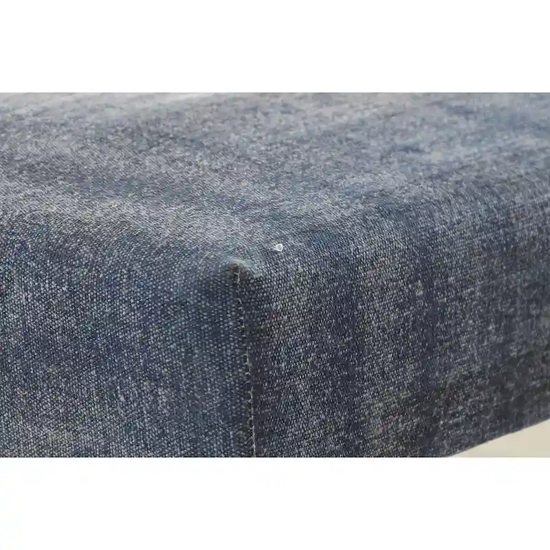 47  Antique Blue Distressed Rectangular Bench