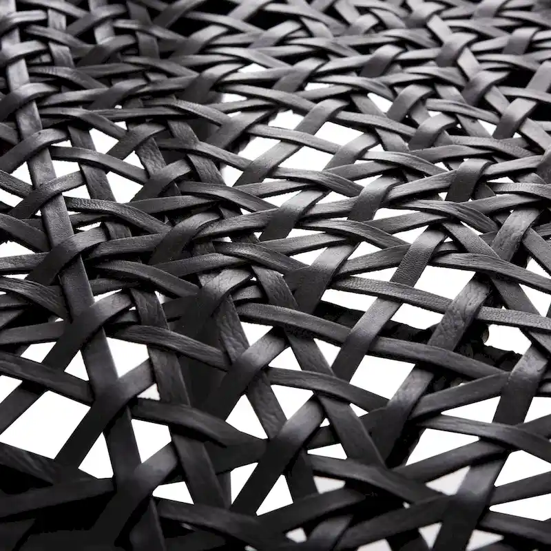 SAFAVIEH Therese Leather Woven Accent Chair - 25 W x 20.9 L x 30.9 H - 25Wx21Dx31H