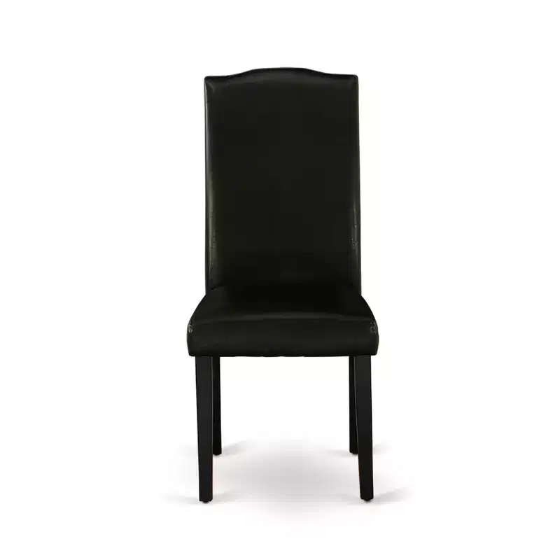 HomeStock Artisanal Attic Parson Leather Chair Set of 2