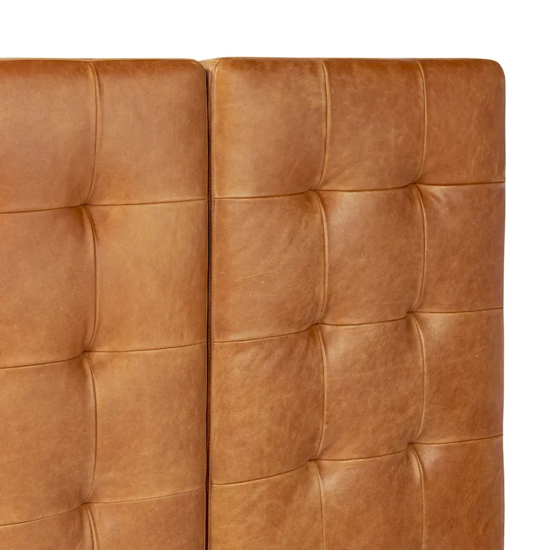 Poly and Bark Napa Leather Headboard - Full Grain Genuine Italian Leather