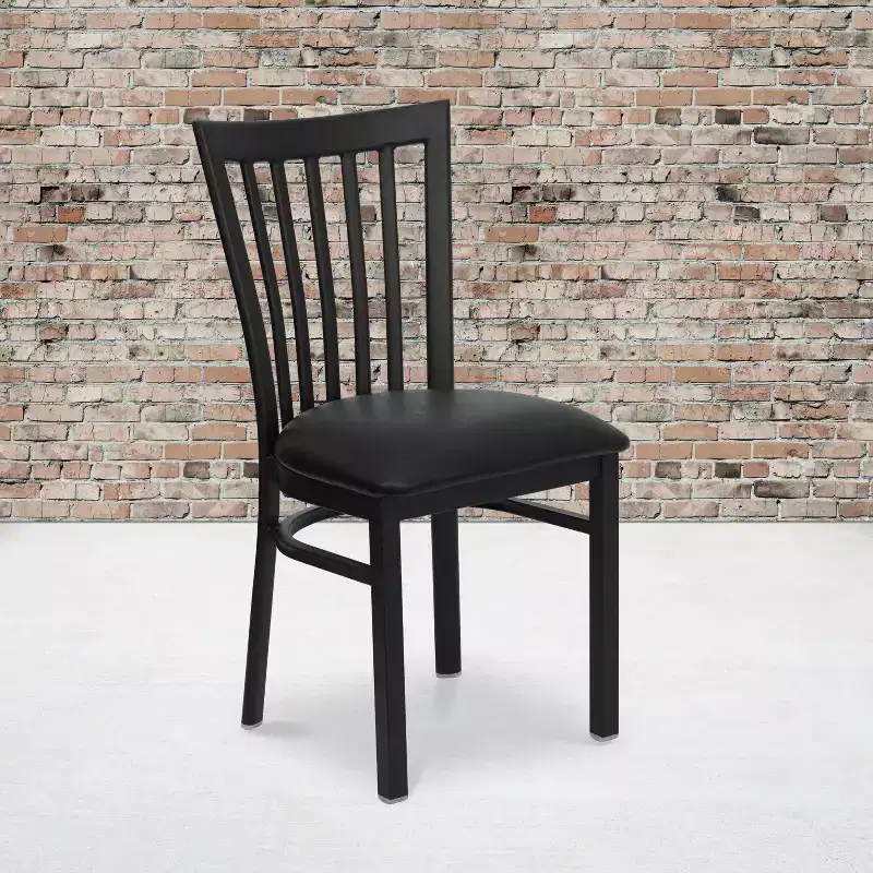 Flash Furniture Black School House Back Metal Restaurant Chair