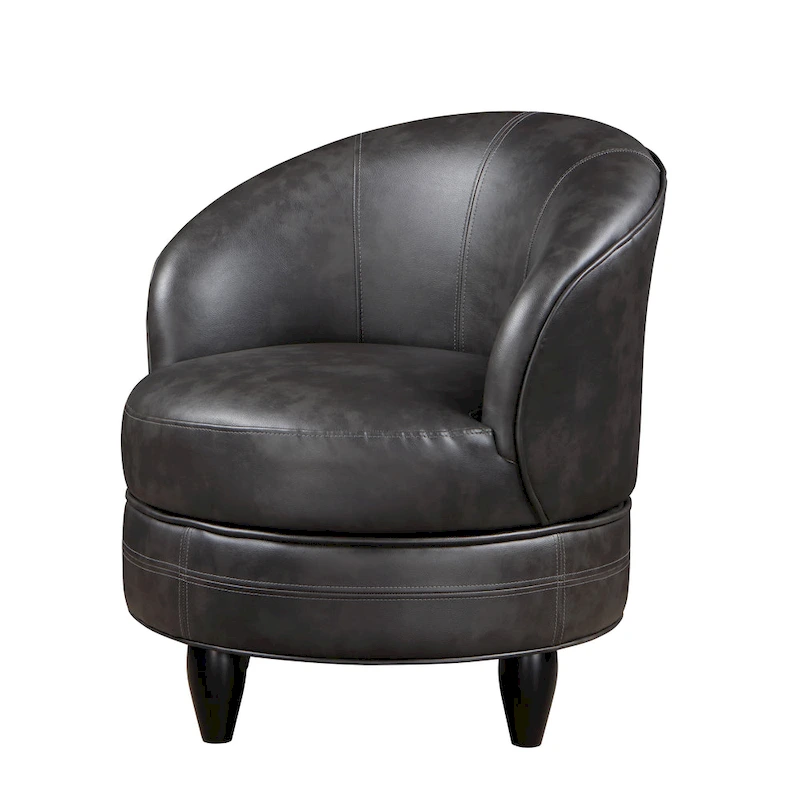 Steve Silver Stella Faux Leather Swivel Accent Chair