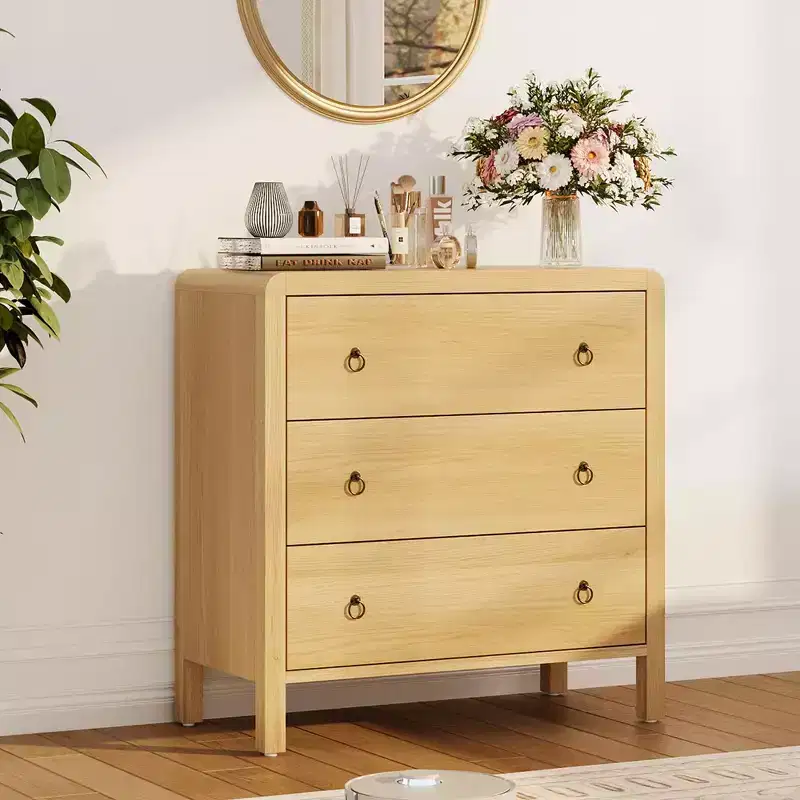 GustoWave 3/5 Drawer Dresser for Bedroom, 30.4 Tall Dresser with Large Drawers, Wooden Closet Chest Storage for Living Room, Hallway