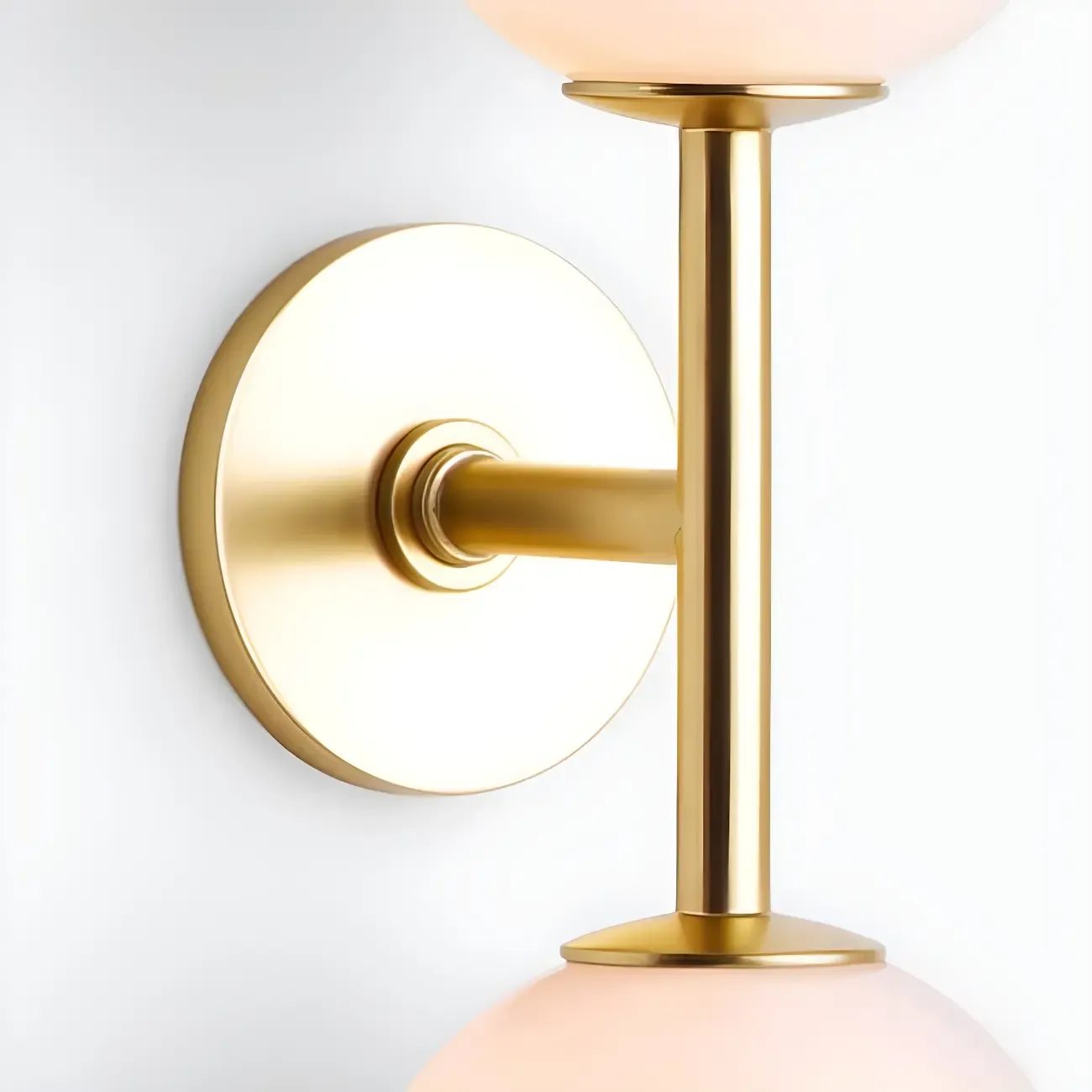 Modern 2-Light Up Down Globe Glass Vanity Light