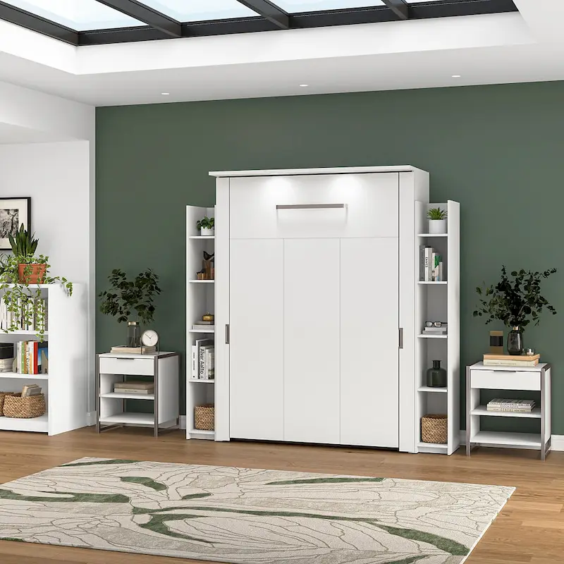 Full Murphy Bed with Shelves (81W)