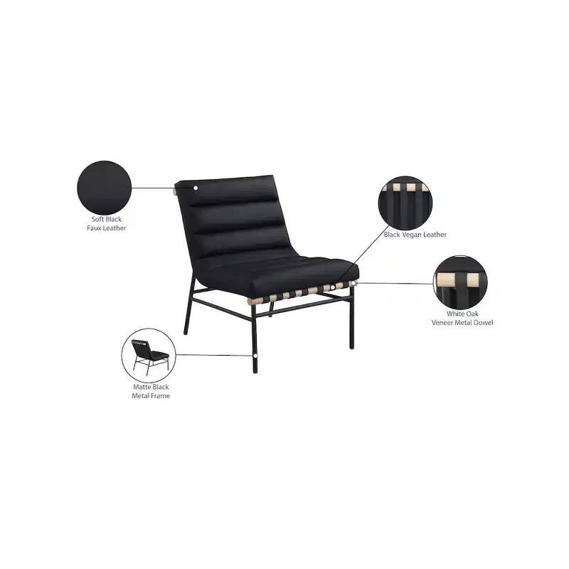 Meridian Furniture,Burke Vegan Leather Accent Chair