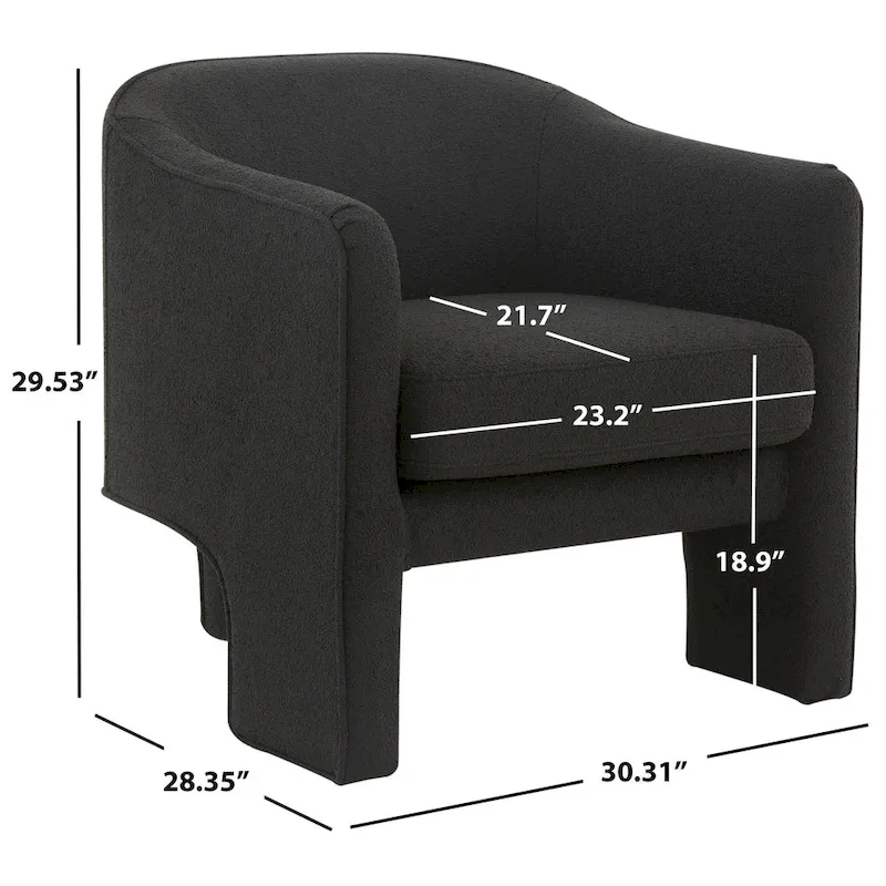 Evchen Velvet Accent Chair - 30 W x 28 L x 30 H