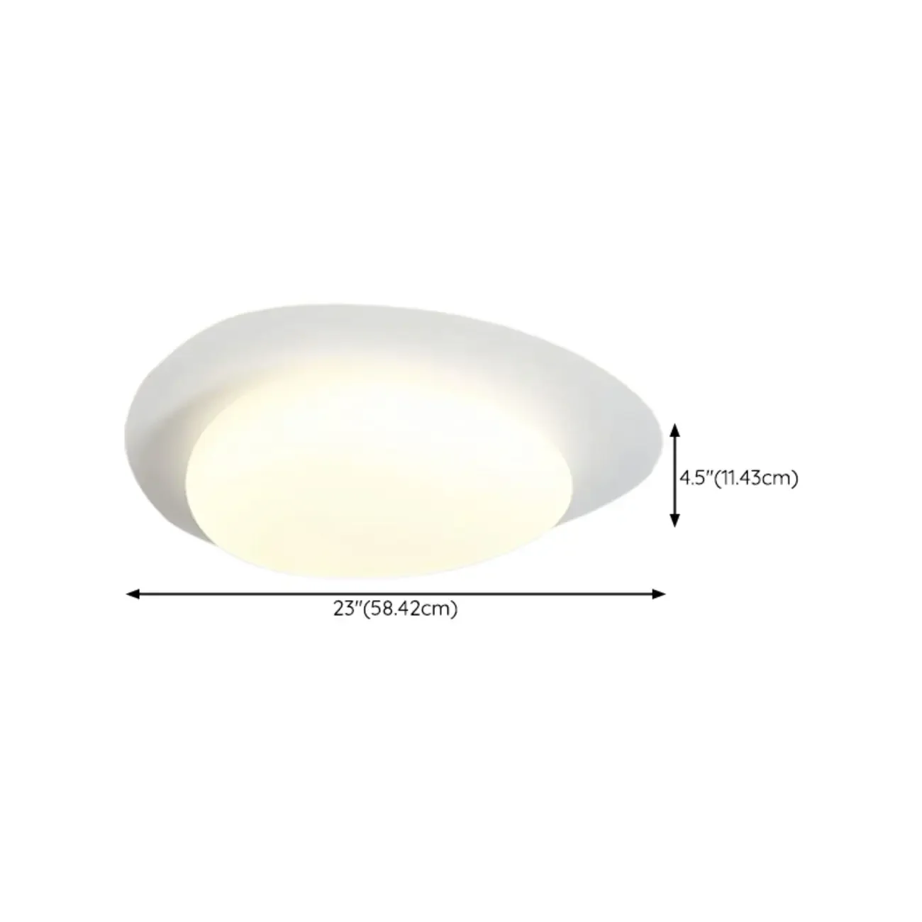 Dimmable Modern LED Flush Mount Ceiling Light with 2-Light