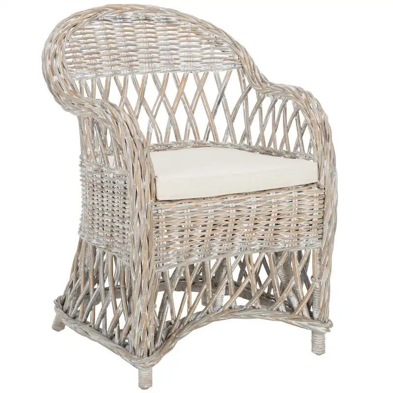 Natural Rattan Lounge Chair — 25.5 x 26.5 x 35.5 — Width 26 x Depth 27 x Height 36