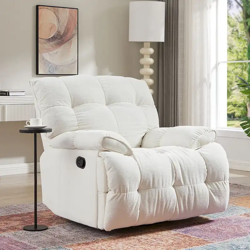Modern Accent 360 Degree Swivel Armchair Functional Lounge Recline Chair Sofa