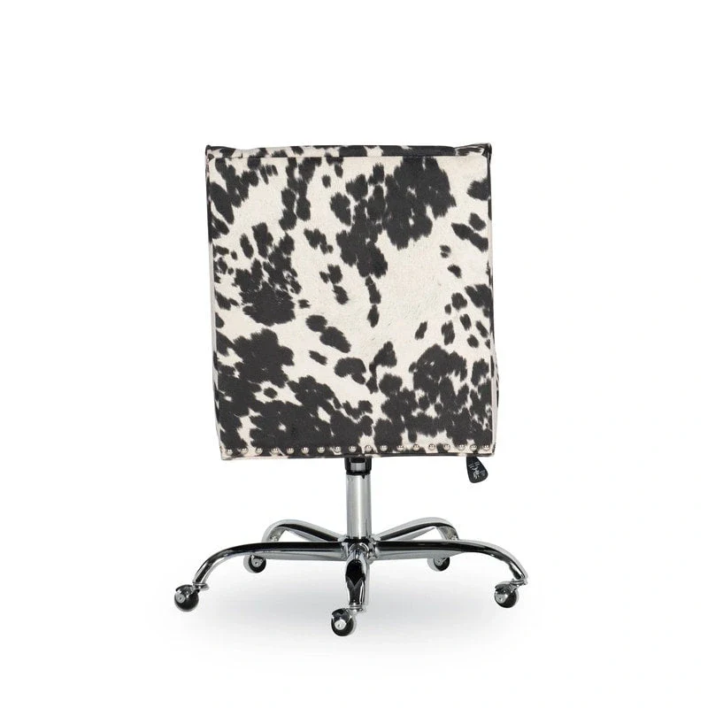 Violet Cow Print Office Chair