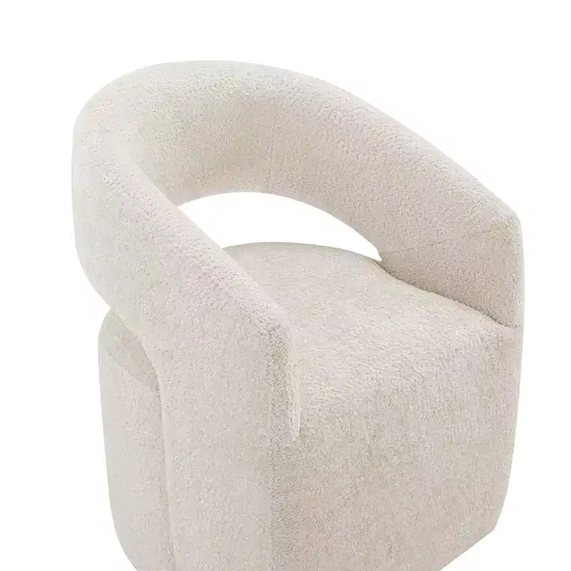 Spruce&Spring Modern Barrel Dining Chair with Caster & Open Back No Assembly Anywhere Chair