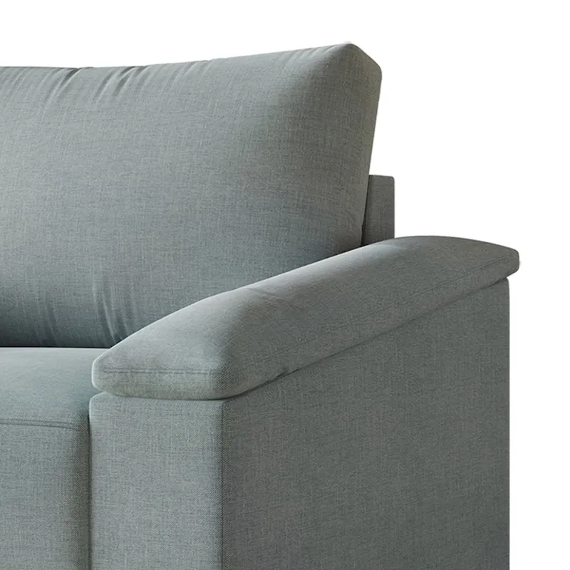 Simple Style Linen Upholstered Sofa