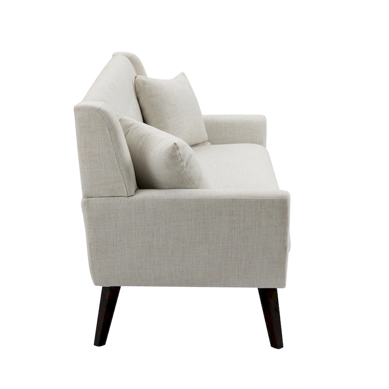 Linen Modern Tufted Loveseat Upholstered Sofa