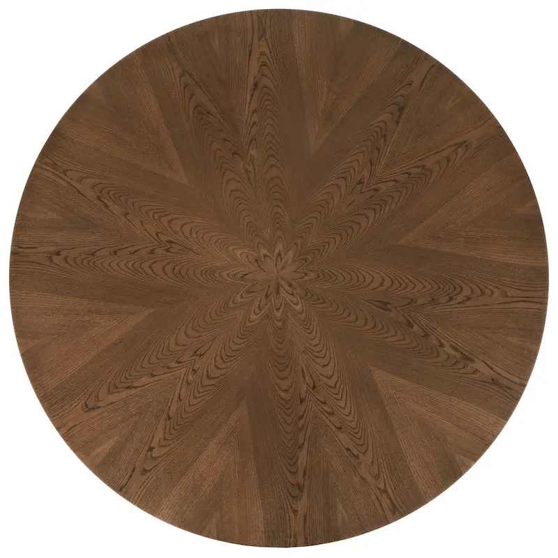 Nadine Mid-Century Dark Walnut Finish Round Dining Table by iNSPIRE Q Modern