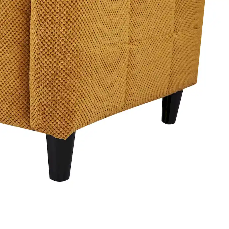 79-inch Mustard Large Biscuit Tufted Sofa Bed