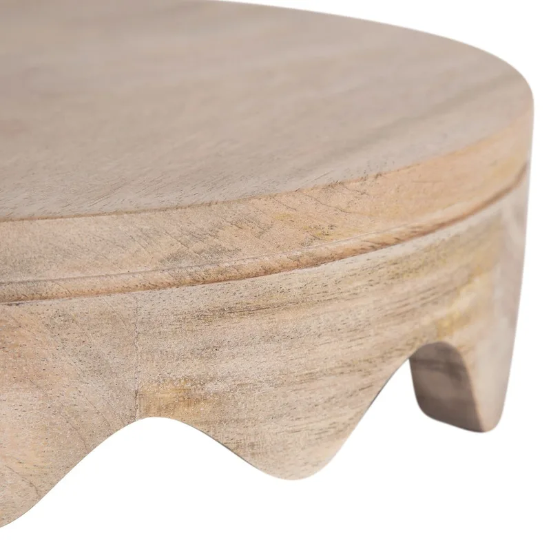 Kate and Laurel Fairlee Wavy Wood Tray - 12x12