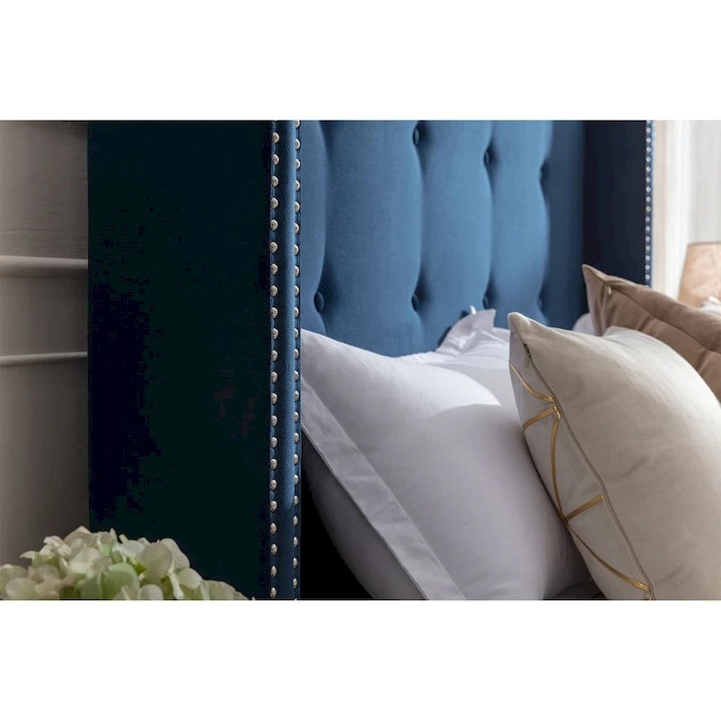 54 High Headboard Peyton Upholstered King Bed