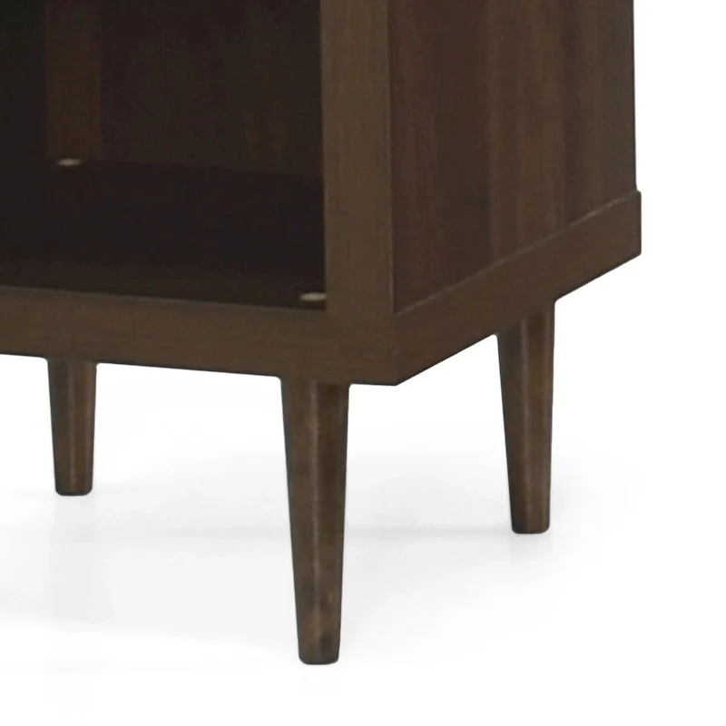 Single Drawer Nightstand with Open Shelf