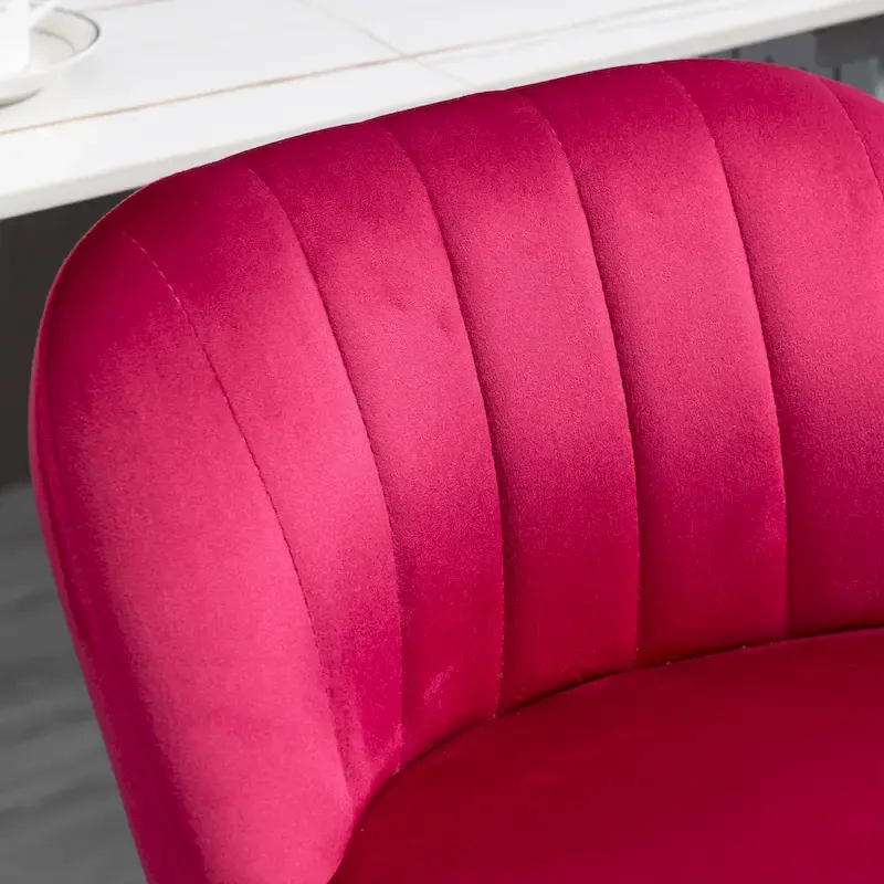 HOMCOM Adjustable Bar Stools Set of 2, Velvet Counter Height Barstool, Upholstered Kitchen Stool with Swivel Seat, Steel Frame