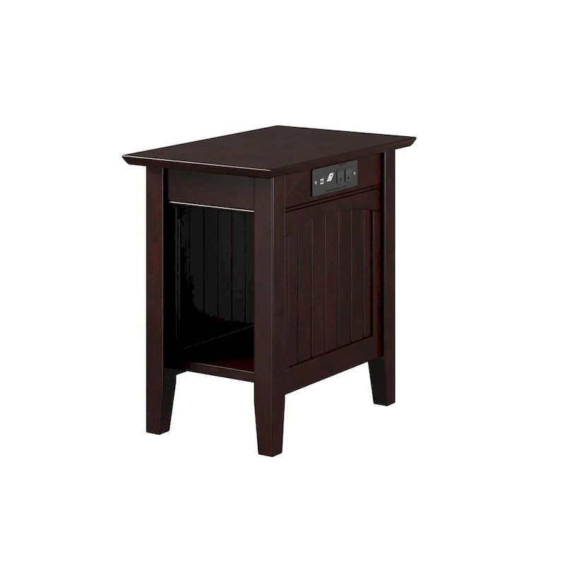 AFI Nantucket Chair Side Table with Built-in Charger