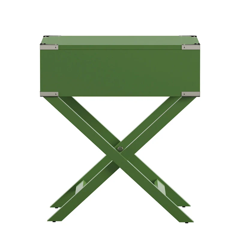 Kenton II X Base Wood Accent Campaign Table iNSPIRE Q Modern