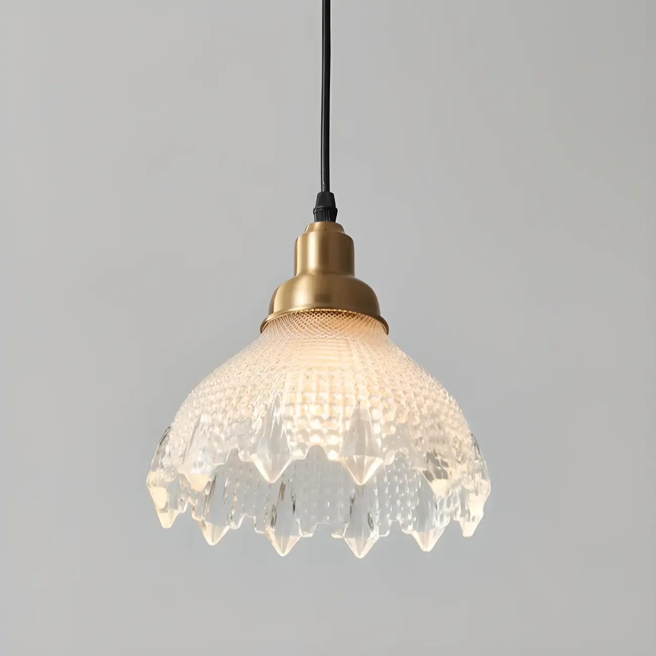 Modern Mini Clear Glass Flower Kitchen Pendant Lighting