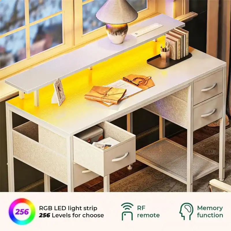 47 inch Computer Desk with 4 Drawers