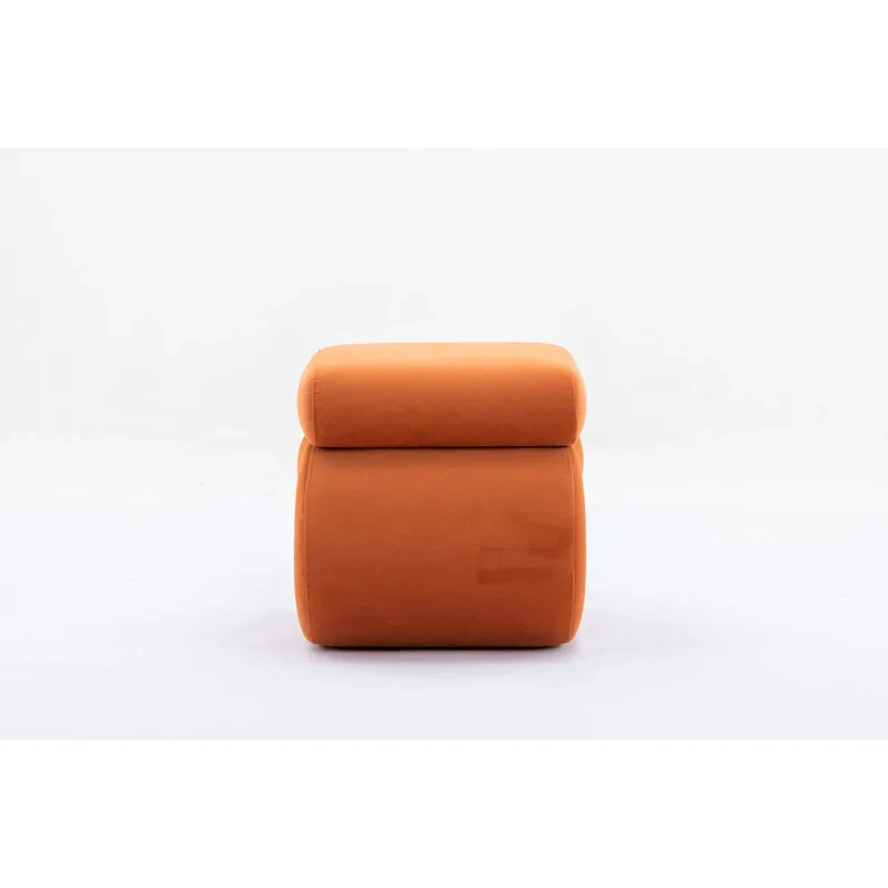 Modern S-shape Fabric Ottoman Makeup Stool Footstool