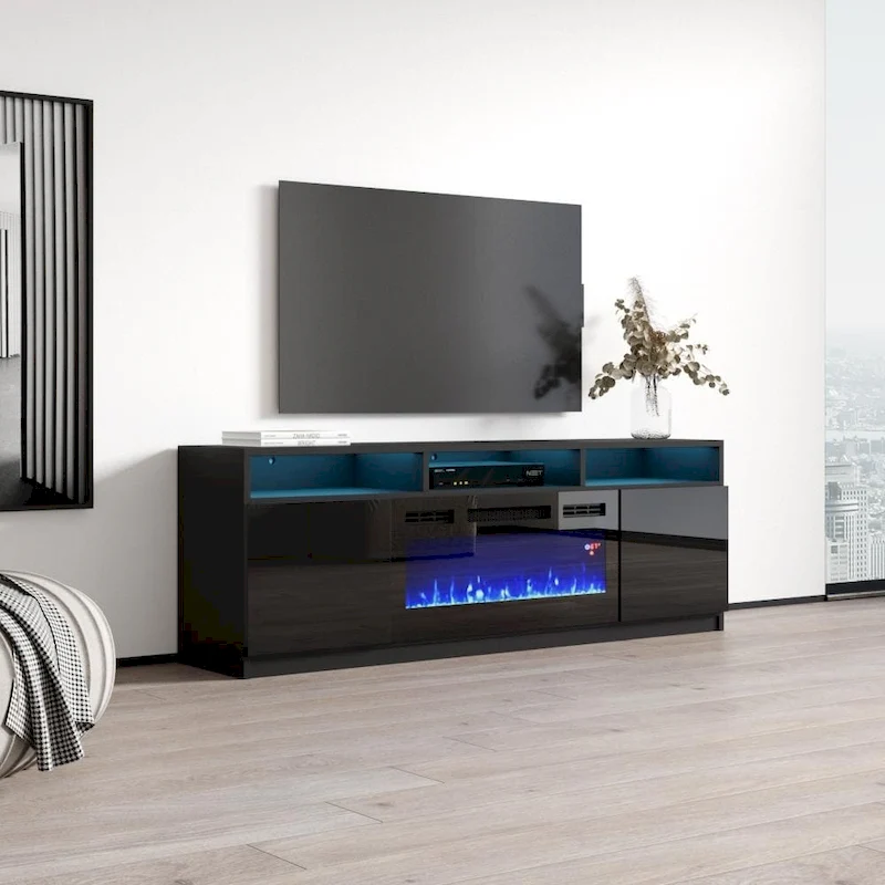 Reno 05 Electric Fireplace Modern 63  TV Stand