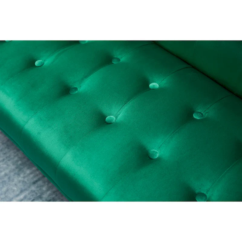 75 Wide Tufted Velvet Convertible Sleeper sofa