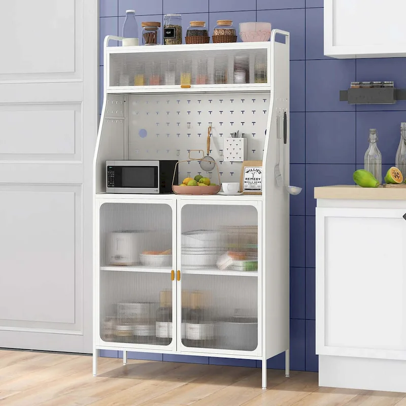 63.5 H Kitchen Buffet Cabinet Pantry Organizers Standing Bakers Rack