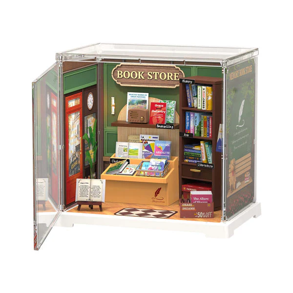 Robotime Rolife Memory Book Store DIY Miniature House DWS04B