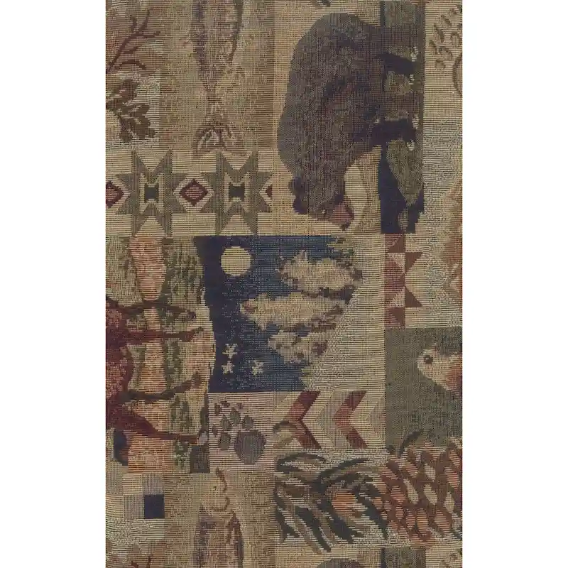 Bali Rattan Double Papasan Chair with Tapestry Cushion