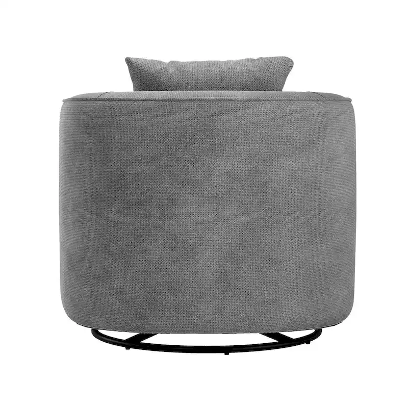 LUE BONA Swivel Accent Armchair Fabric Blend, Modern Upholstered Barrel Chair Living Room Sofa Chair