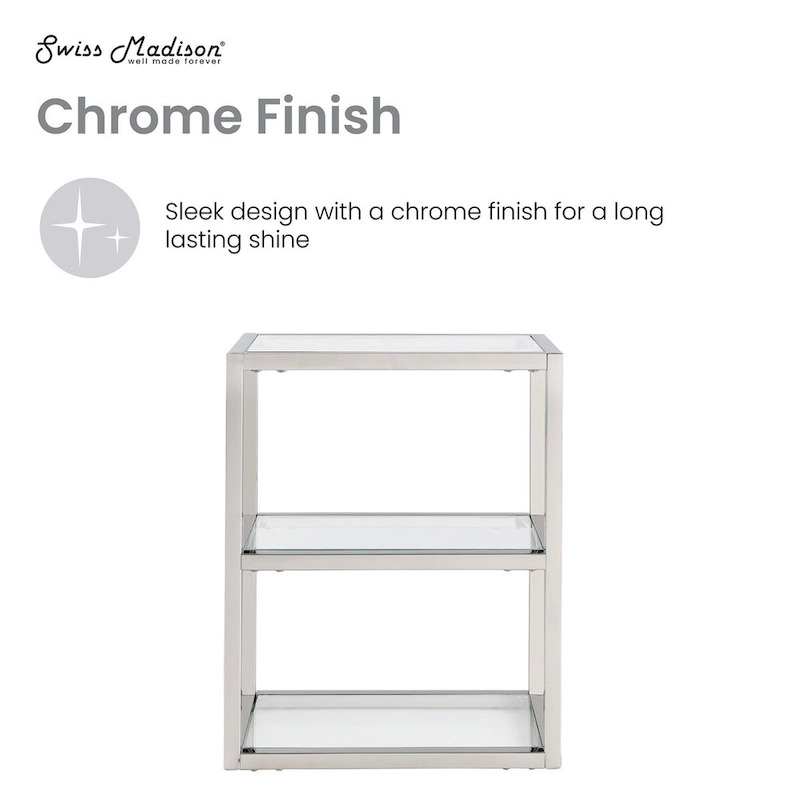 Pierre 16X20X10 Wall-Mounted Linen Cabinet In Chrome