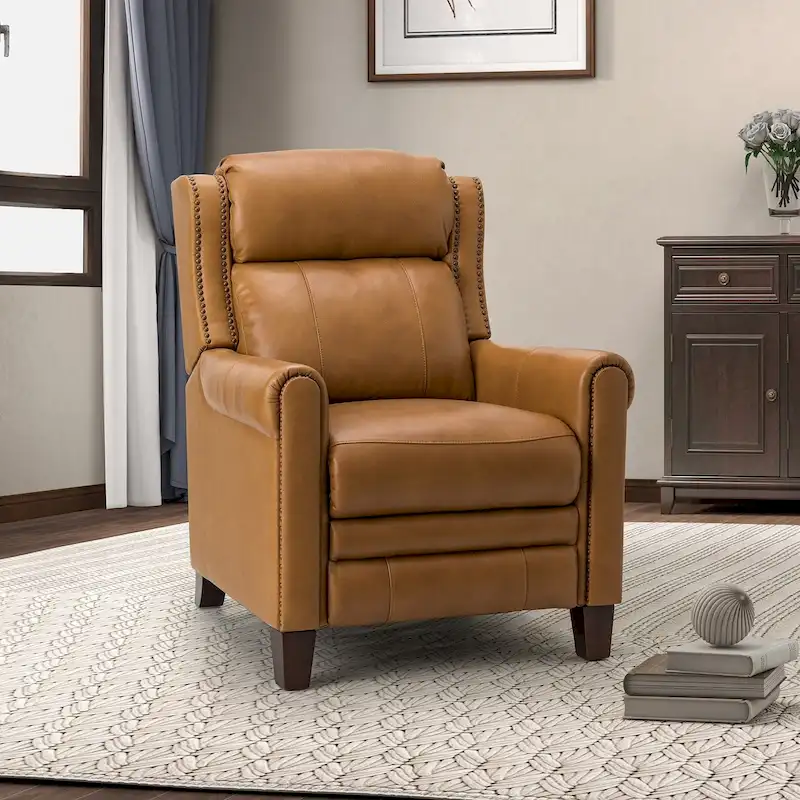 Felisa 32.48 Wide Genuine Leather Manual Recliner