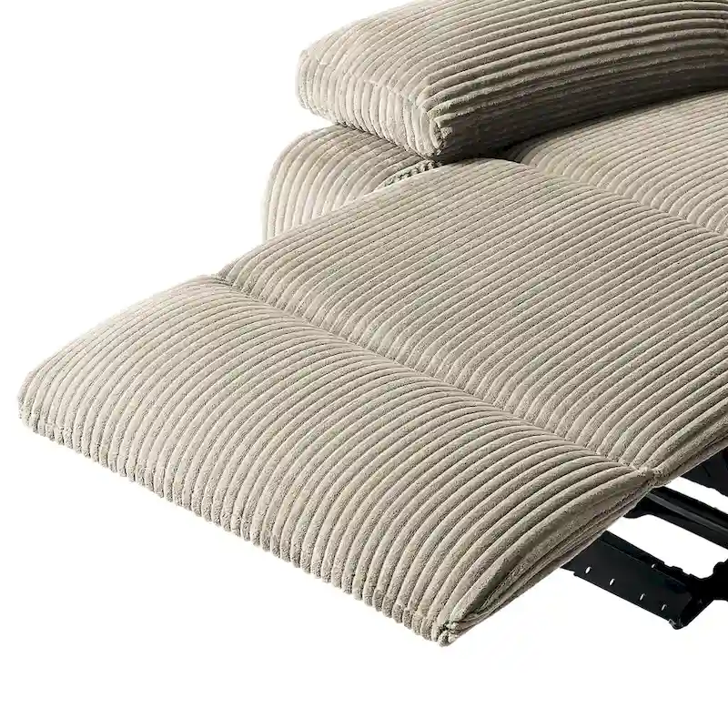 2Set Modern Lounger Upholstered Push Back Manual Recliner Chair