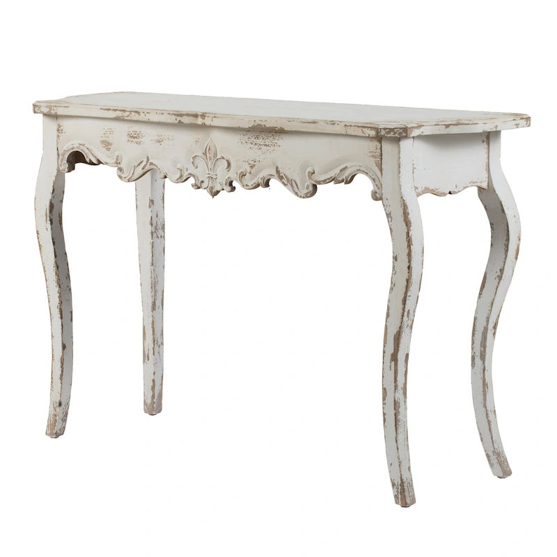 Weathered Off-White Console Table