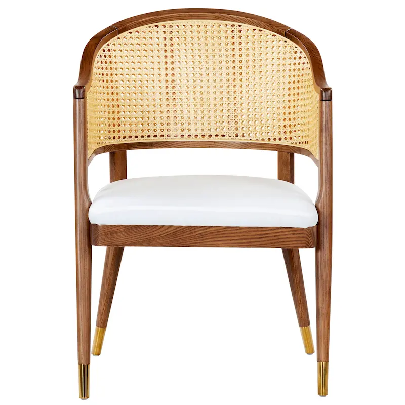 SAFAVIEH Couture Dominica Rattan Dining Chair - 23.4  W x 22.8  L x 33.6  H - 23 W x 23 D x 34 H