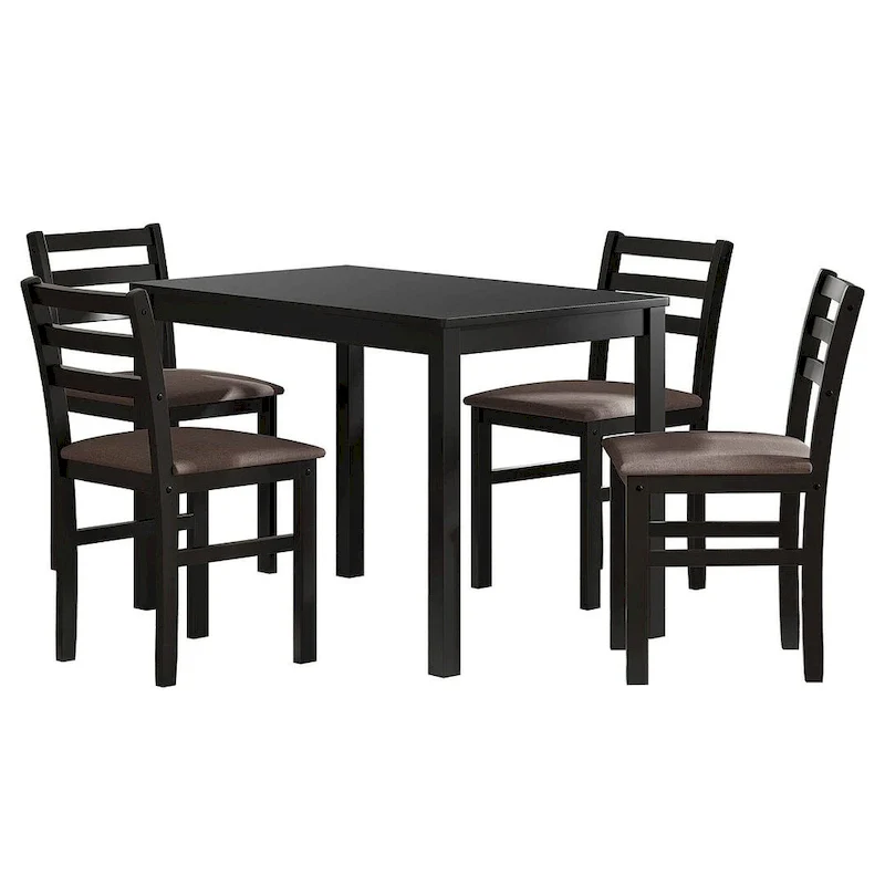 5 PCS Pub Sets Stylish Dining Table Set with 4 Upholstered Chairs