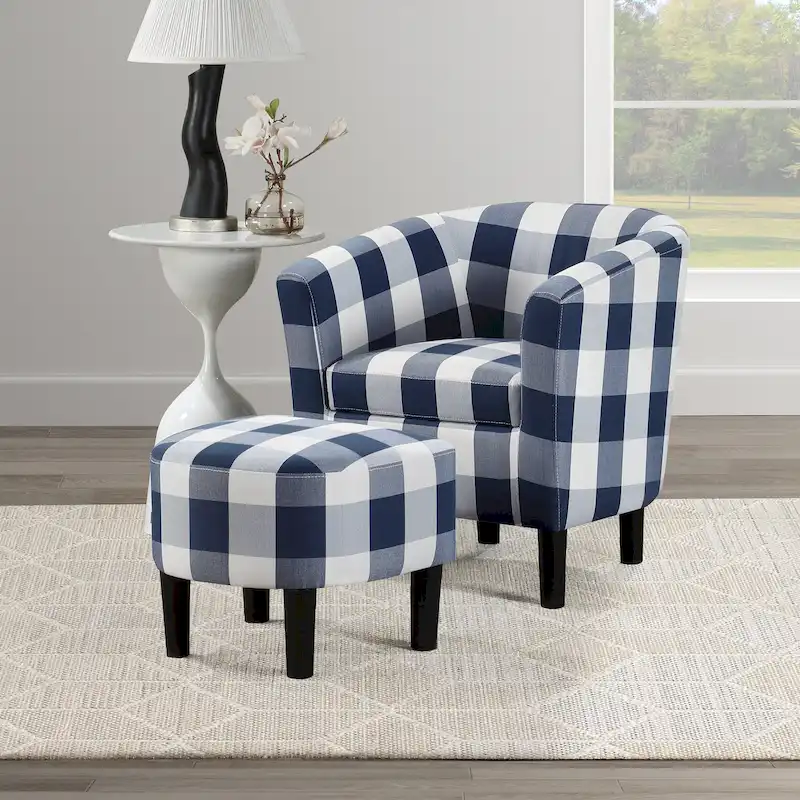 Convenience Concepts Take a Seat Churchill Accent Chair with Ottoman